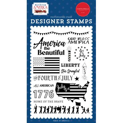 Carta Bella God Bless America Clear Stamps - God Bless America